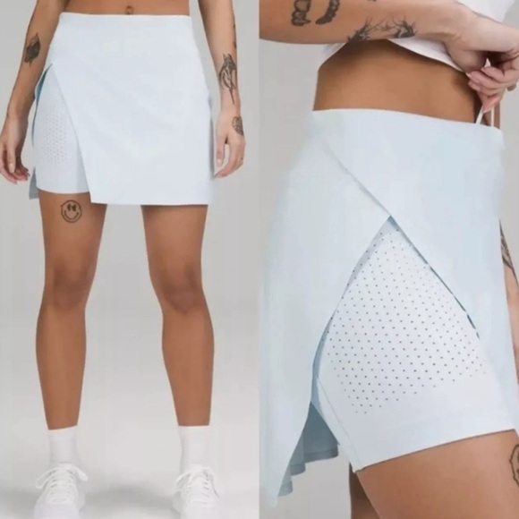 Lululemon Super High Rise Side Slit Tennis Skirt light blue 14 NWT - Picture 8 of 8